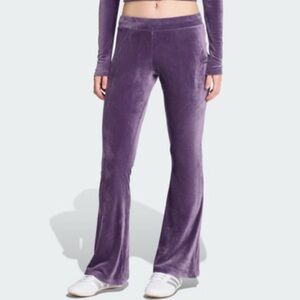 Adidas Originals Velvet Flared Pants Women’s M Purple NWT